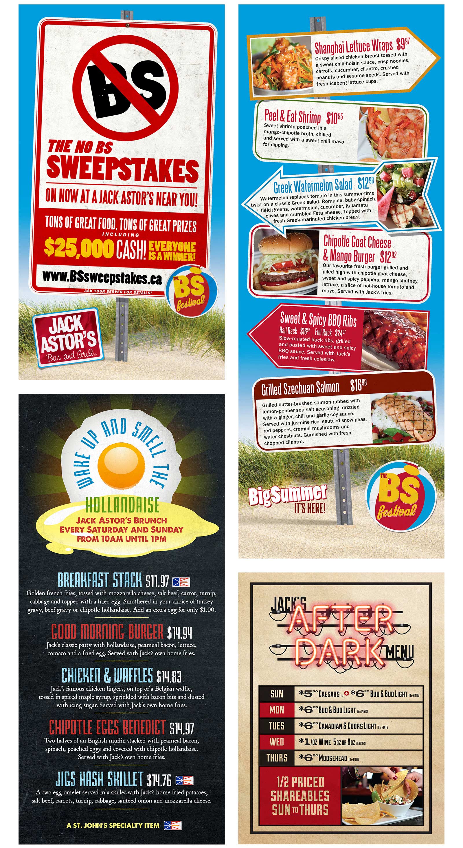 Jack Astor's Promotions and Menus